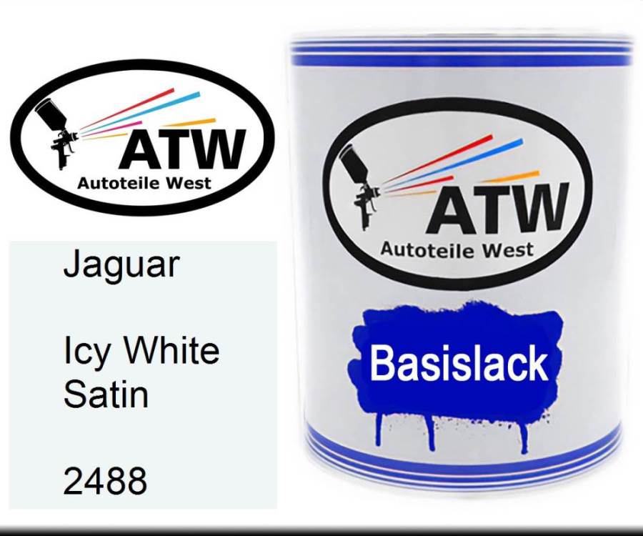 Jaguar, Icy White Satin, 2488: 1L Lackdose, von ATW Autoteile West.